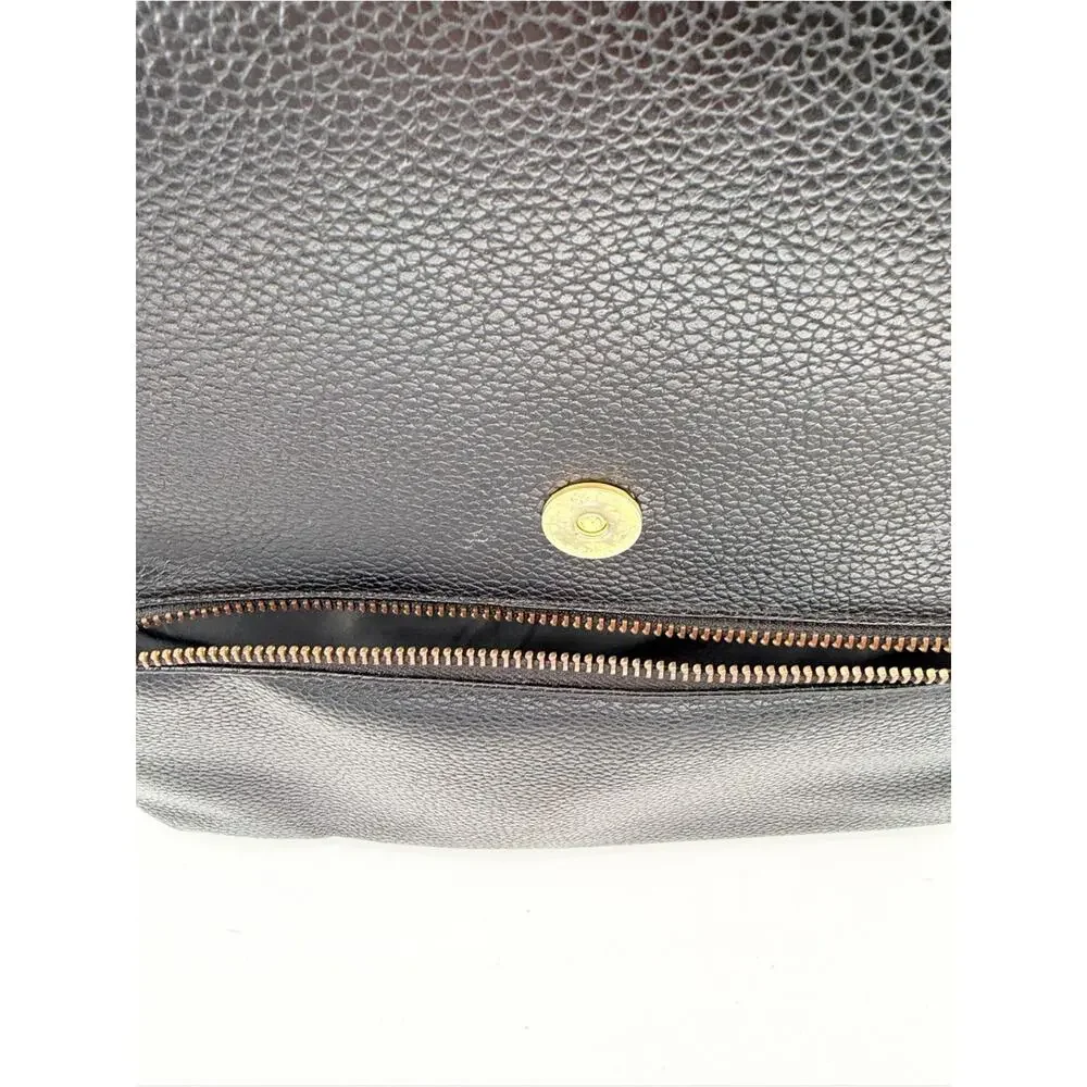 Freshly Picked Classic Diaper Backpack bag Black vegan pebbled leather large